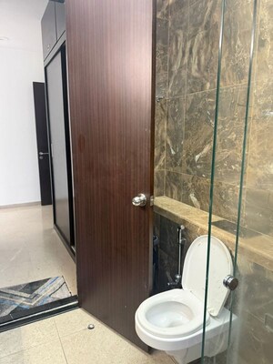Bathroom in 3 BHK Apartment at Hiranandani Gardens Lake Castle, Powai – for Rent