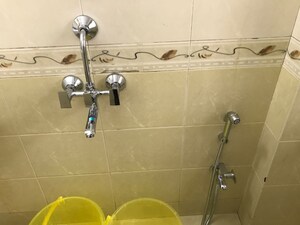 Bathroom in 2 BHK Apartment at Atlas Skywalker CHS, Andheri West – for Rent
