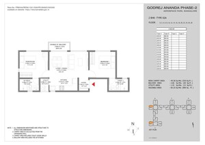 Floor Plan in 2 BHK Apartment at Godrej Ananda, Bagaluru – for Sale
