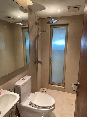 Bathroom in 1 BHK Apartment at Raunak Unnathi Woods, Ghodbunder Road – for Rent