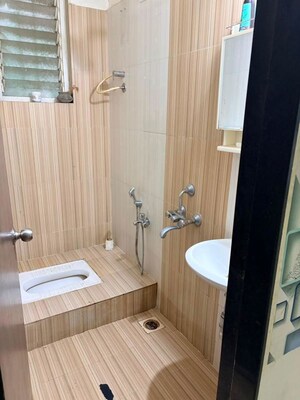 Bathroom in 2 BHK Apartment at Krisala Krisanta Skyline, Dehu Road – for Rent