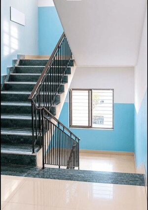 Staircase in 3 BHK Apartment at Krishna Shivangan, Keshtopur – for Sale