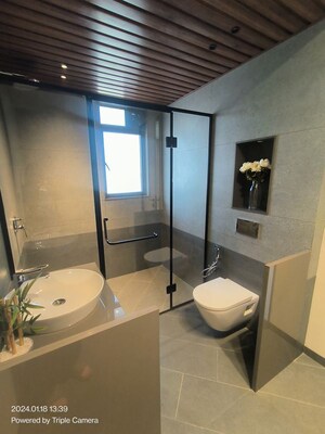 Washroom in 5 BHK Apartment at Uma Residences, Bhayli – for Sale