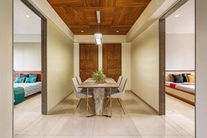 Dining Room in 4 BHK Apartment at Samanvay Solitaire, Vasna Bhayli Road – for Sale