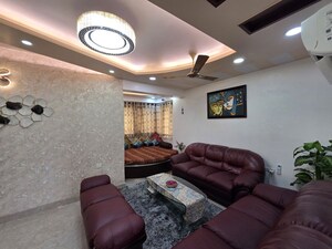 Living Room in 3 BHK Penthouse at Vasundhara Enclave – for Sale