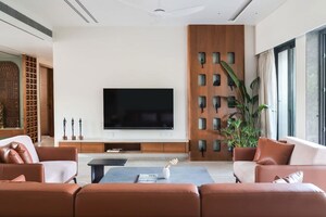 Living Room in 4 BHK Apartment at Keystone 48, Vasna Bhayli Road – for Sale