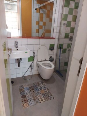Bathroom in 2 BHK Apartment at DB Woods, Goregaon East – for Rent