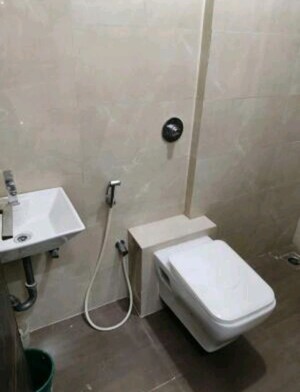 Bathroom in 2 BHK Apartment at Gurukrupa Marina Enclave, Malad West – for Rent