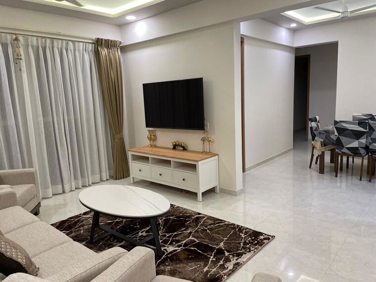 Living Room, majestique-marbella-phase-1 3 Bedroom 1200 Sq.Ft. Apartment In Kharadi Pune 10644075