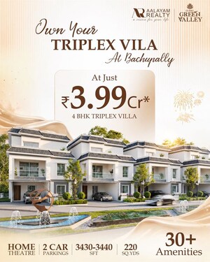 4 BHK Villa – Exterior View View at Bachupally - for Sale
