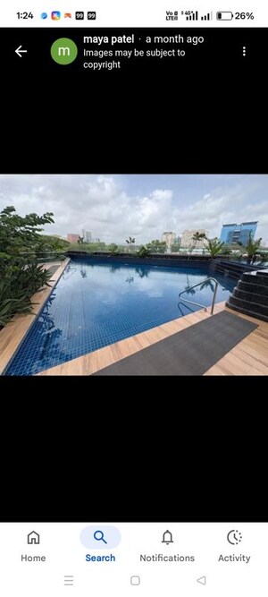 Swimming Pool in 2 BHK Apartment at Sunteck City Avenue 4, Goregaon West – for Rent