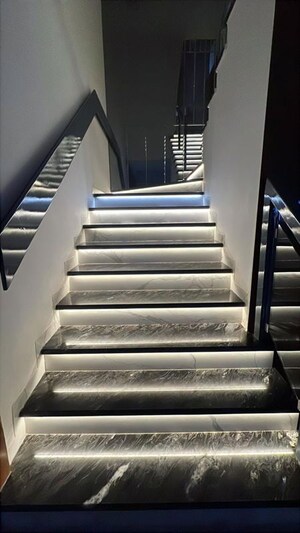 Staircase in 4 BHK Villa at Sargaasan – for Sale