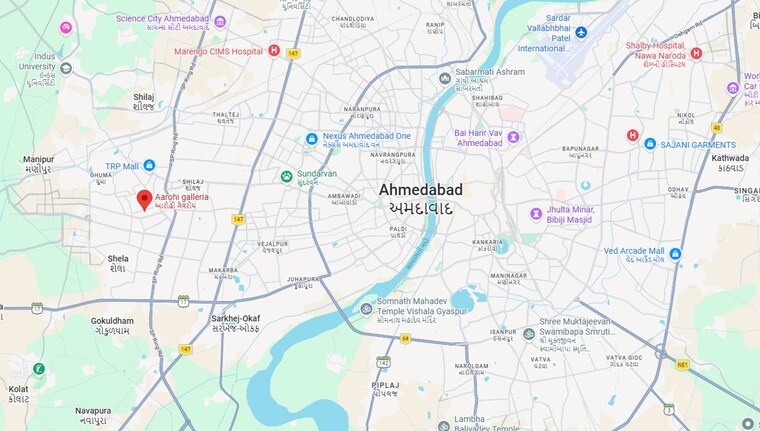 Map Location, south bopal Commercial Shop 745 Sq.Ft. In South Bopal Ahmedabad 10644687