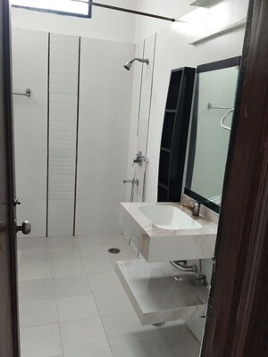 Bathroom in 3 BHK Builder Floor at Navjeevan Vihar – for Rent