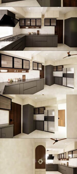 Kitchen in 3 BHK Apartment at Praneeth KKRs Pranav Jaitra, Hydernagar – for Rent