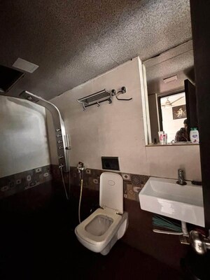Bathroom in 2 BHK Apartment at Maharaja Retreat CHS, Goregaon East – for Rent