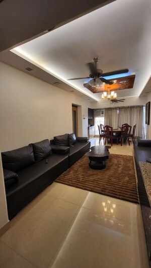 Living Room in 3 BHK Apartment at Royal Classic Co Op Society, Andheri West – for Rent