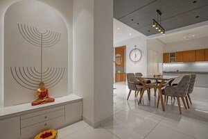 Dining area in 4 BHK Apartment at Serene Signatures, Bhayli – for Sale