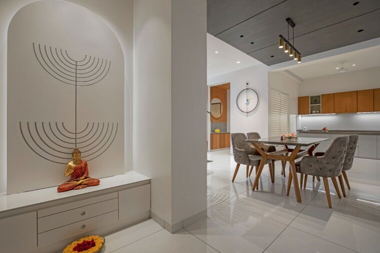 Dining area, serene-signatures 4 Bedroom 1385 Sq.Ft. Apartment In Bhayli Vadodara 10441261