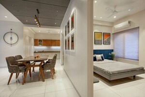 Dining Room in 4 BHK Apartment at Serene Signatures, Bhayli – for Sale