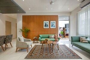 Living Room in 4 BHK Apartment at Serene Signatures, Bhayli – for Sale