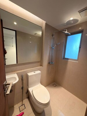 Bathroom in 1 BHK Apartment at One Hiranandani Park, Ghodbunder Road – for Rent