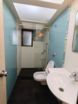 Bathroom in 3 BHK Apartment at Hiranandani Gardens Lake Castle, Powai – for Rent