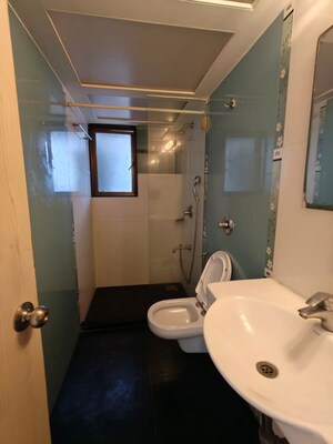 Bathroom in 3 BHK Apartment at Hiranandani Gardens Lake Castle, Powai – for Rent