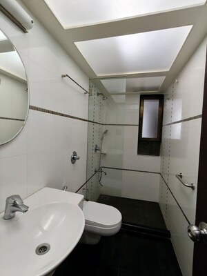 Bathroom in 3 BHK Apartment at Hiranandani Gardens Lake Castle, Powai – for Rent