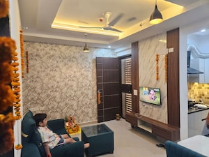 Living Room in 3 BHK Apartment at Prateek Grand City, Siddharth Vihar – for Rent