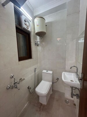 Bathroom in 1 BHK Builder Floor at Freedom Fighters Enclave – for Rent