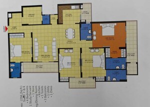 Master Plan in 4 BHK Apartment at Trident Embassy, Sector 1 Greater Noida – for Rent