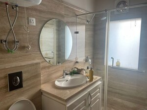 Bathroom in 3 BHK Builder Floor at Jan Pratinidhi Apartment, Sector 28 – for Rent