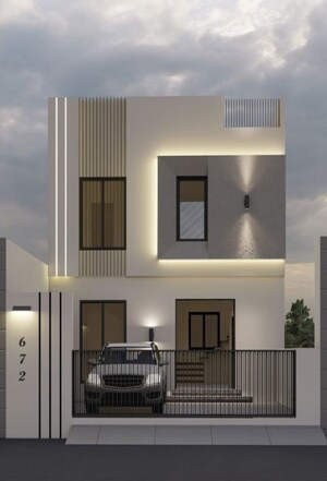 4 BHK Independent House – Exterior View View at Paharia - for Sale