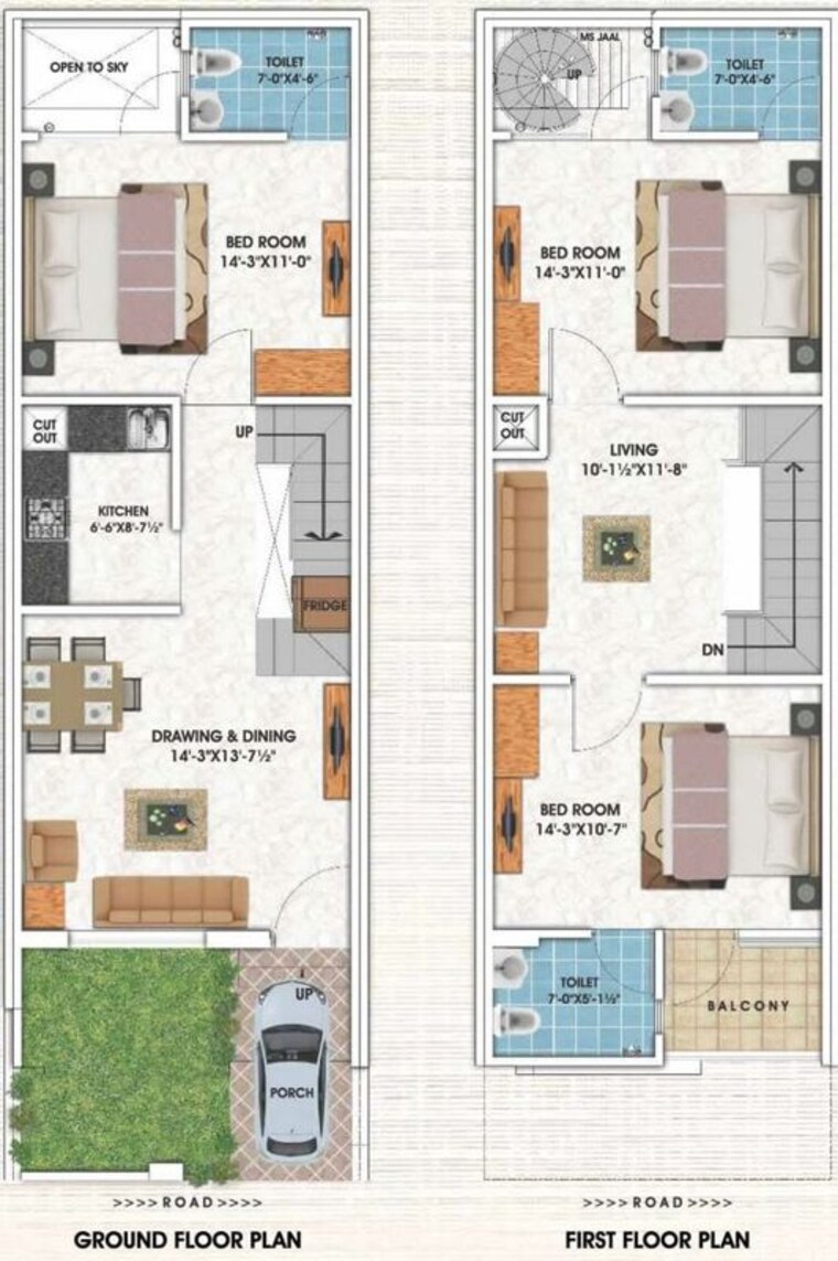 Floor Plan, paharia 4 Bedroom 1600 Sq.Ft. Independent House In Paharia Varanasi 10645503