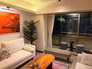 Living Room in 3 BHK Apartment at Lokhandwala Harmony, Worli – for Sale