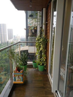 Balcony in 3 BHK Apartment at Courtyard by Narang Realty and The Wadhwa Group, Pokhran Road No Two – for Sale