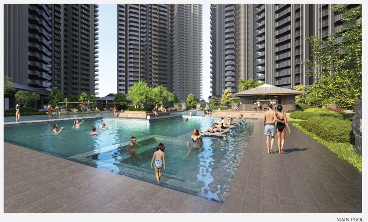 Swimming Pool, krisumi-waterside-residences 2.5 Bedroom 2309 Sq.Ft. Apartment In Sector 36a Gurgaon 10645558