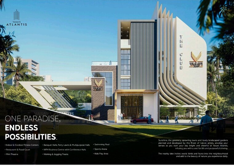 Exterior View, vasavi-atlantis 3 Bedroom 1610 Sq.Ft. Apartment In Narsingi Hyderabad 10645568