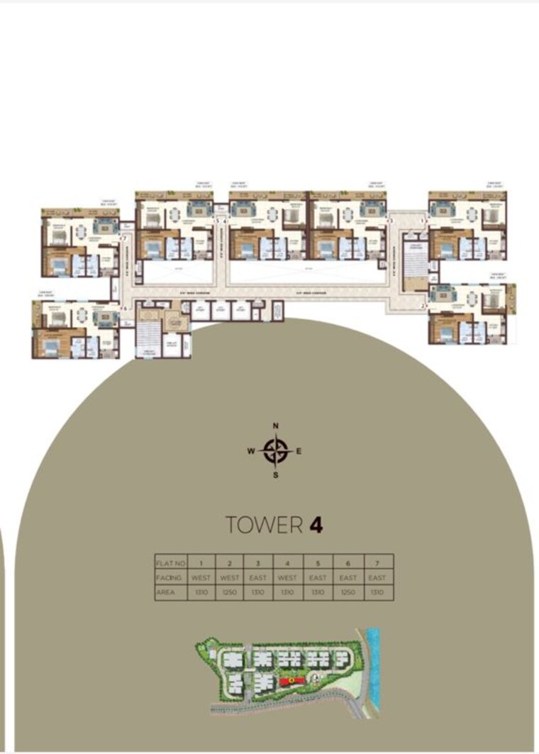 Master Plan, vasavi-atlantis 2 Bedroom 1310 Sq.Ft. Apartment In Narsingi Hyderabad 10645638