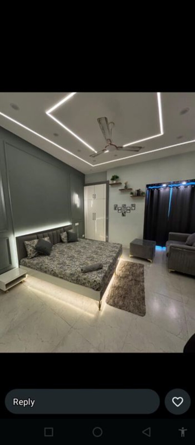 Living Room, shivam-apartments-noida 2 Bedroom 1000 Sq.Ft. Builder Floor In Sector 73 Noida 10645635