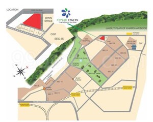 2 BHK Apartment – Map Location View at Nisarg Hyde Park, Kharghar - for Rent