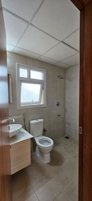 Bathroom in 3 BHK Apartment at Bhartiya Nikoo Homes, Thanisandra Main Road – for Rent