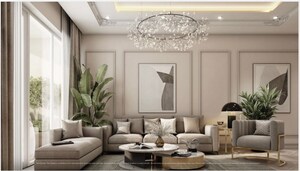 Living Room in 3 BHK Apartment at Ivory County, Sector 115 – for Sale