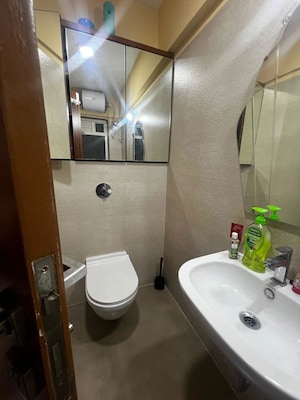 Bathroom in 3 BHK Apartment at Aster Tower, Goregaon East – for Rent