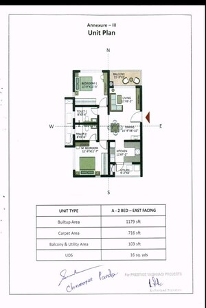 2 BHK Apartment For Sale in The Prestige City Hyderabad, Rajendra Nagar