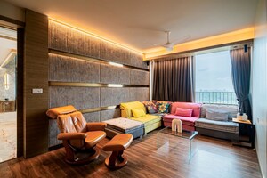 Living Room in 4 BHK Apartment at Oberoi Realty Esquire, Goregaon East – for Sale