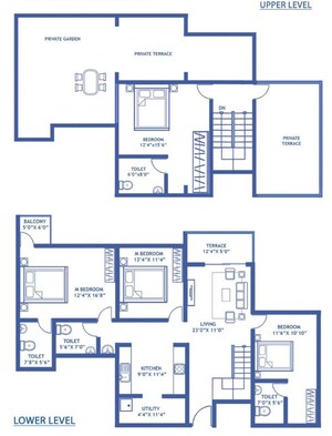 Floor Plan in 4 BHK Penthouse at Linea Sunflower, Kengeri – for Sale