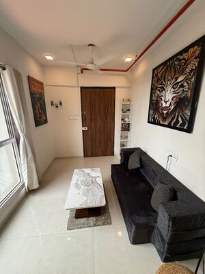 Living Room in 1 BHK Apartment at New Ocean View, Andheri West – for Sale