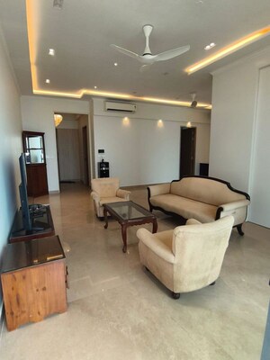 Living Room in 4 BHK Apartment at Hubtown 25 South, Prabhadevi – for Rent